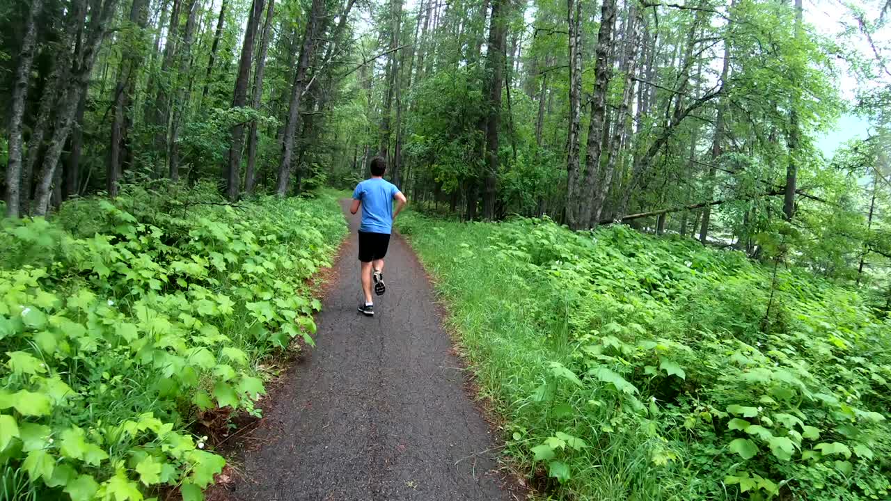 Running in Glacier National Park