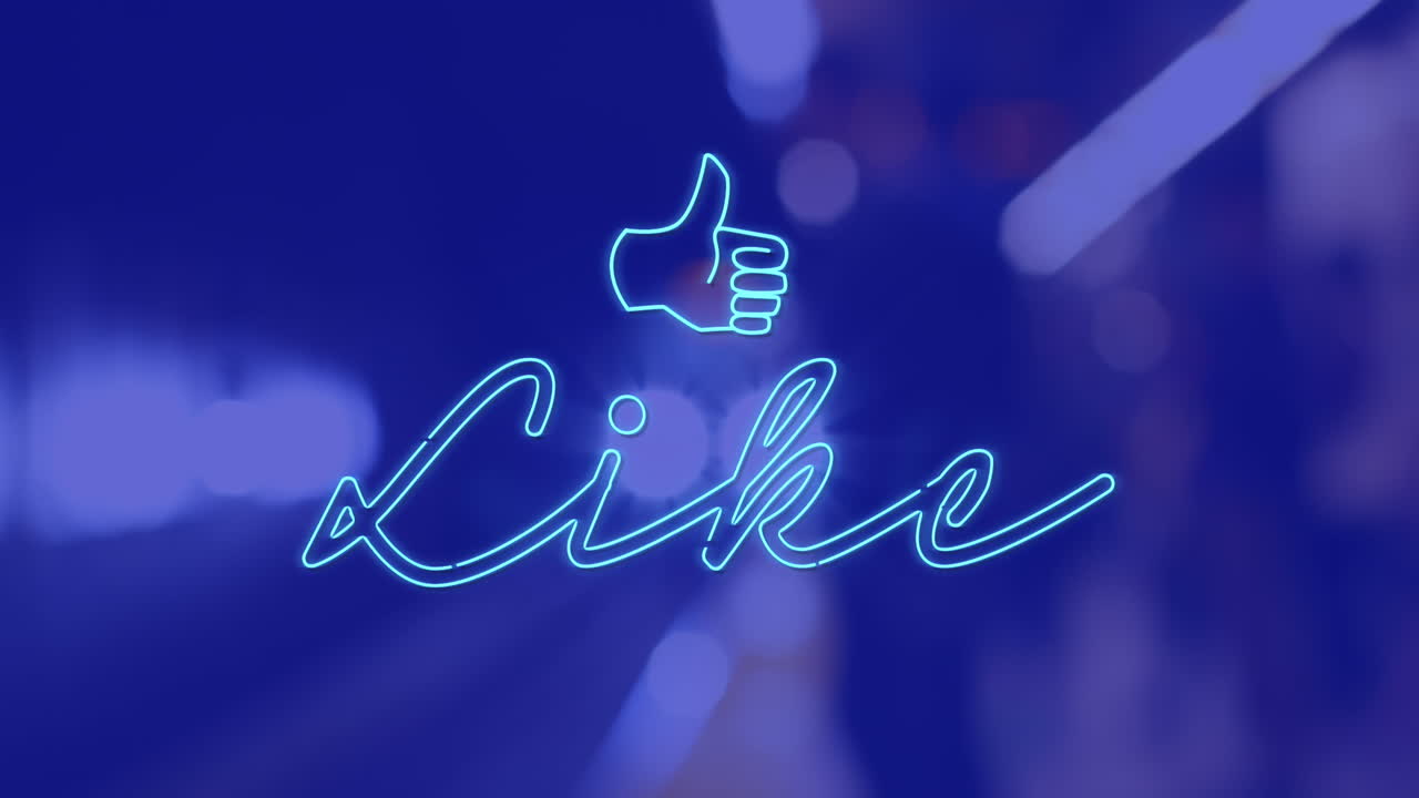 역에 도착하는 열차에 대한 네온 텍스트 배너와 아이콘의 애니메이션