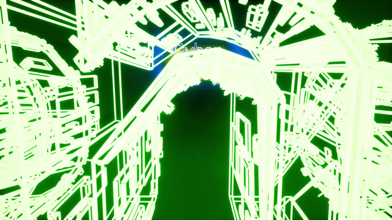 Black cyber monday neon on light tunnel background. Cyber Monday animation design. Cyber monday neon concept. Banner sale tag. Night club neon sign. Digital design. 4k