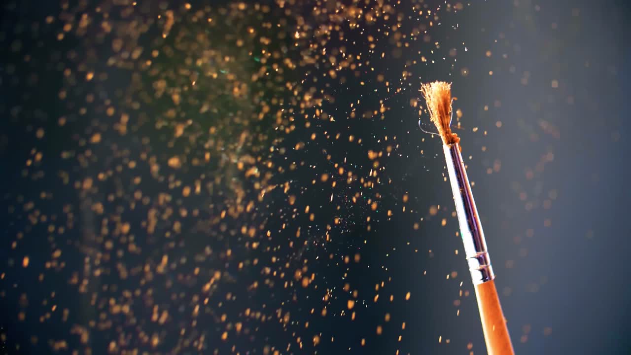 Paintbrush with Golden Dust