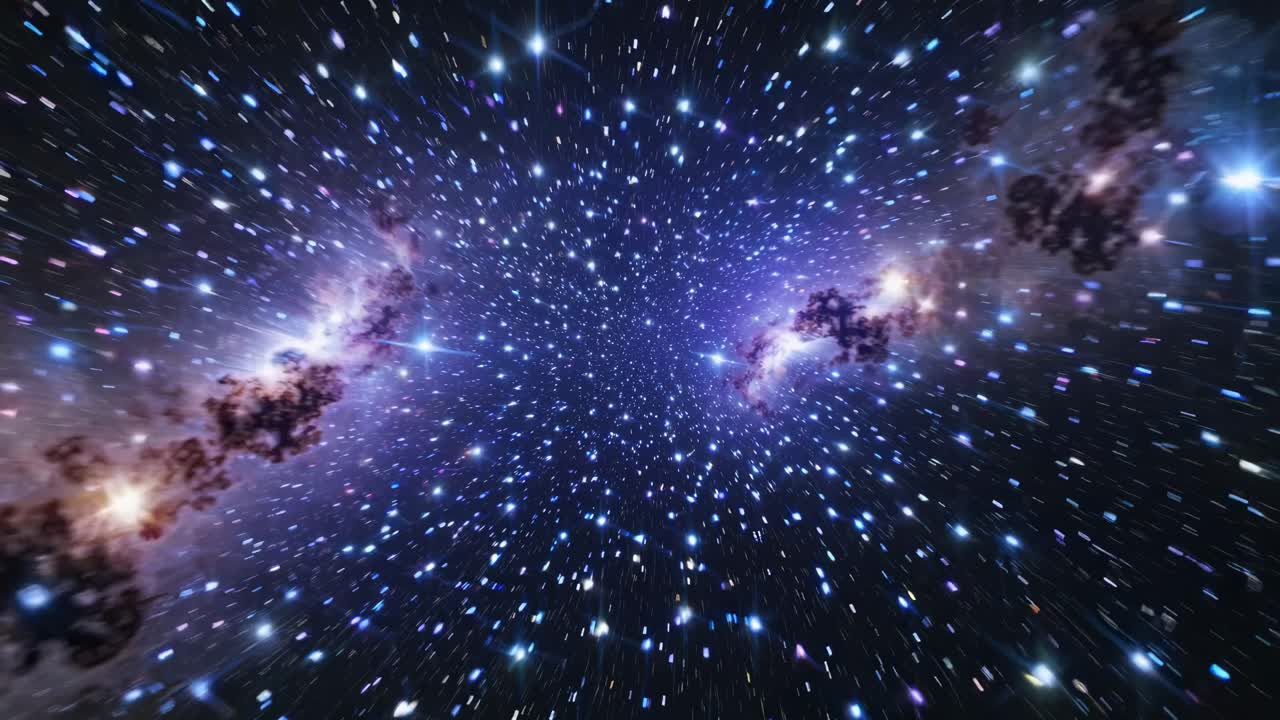 A mesmerizing video of a starry night sky with a wide-angle lens, capturing countless stars