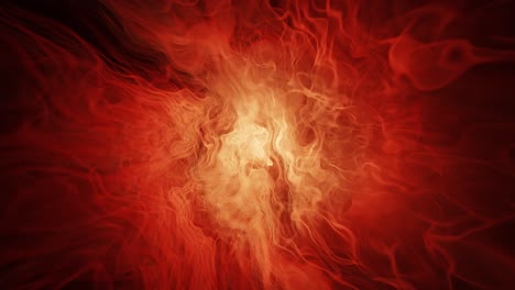 Nightmarish-intergalactic-storm,-raging-hot-flames-flying-closer-to-center-of-inferno---seamless-looping-3d-animation