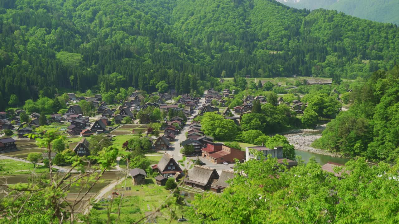 tradicional e histórico pueblo japonés shirakawago en la prefectura de gifu japón