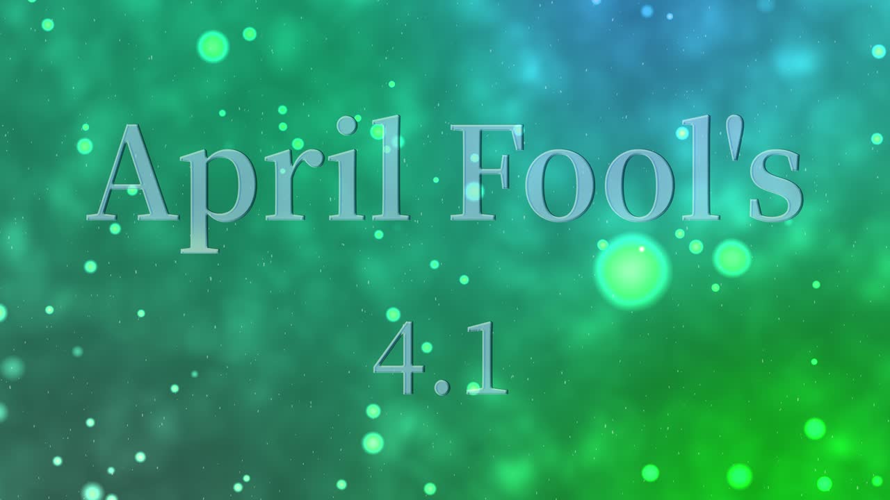 4월의 어리석은 영어 메시지 텍스트 애니메이션 모션 그래픽