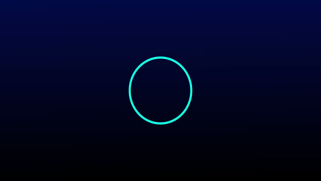 animación de un círculo hecho de puntos que se mueven contra un fondo azul