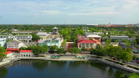 aerial drone footage of celebration florida usa