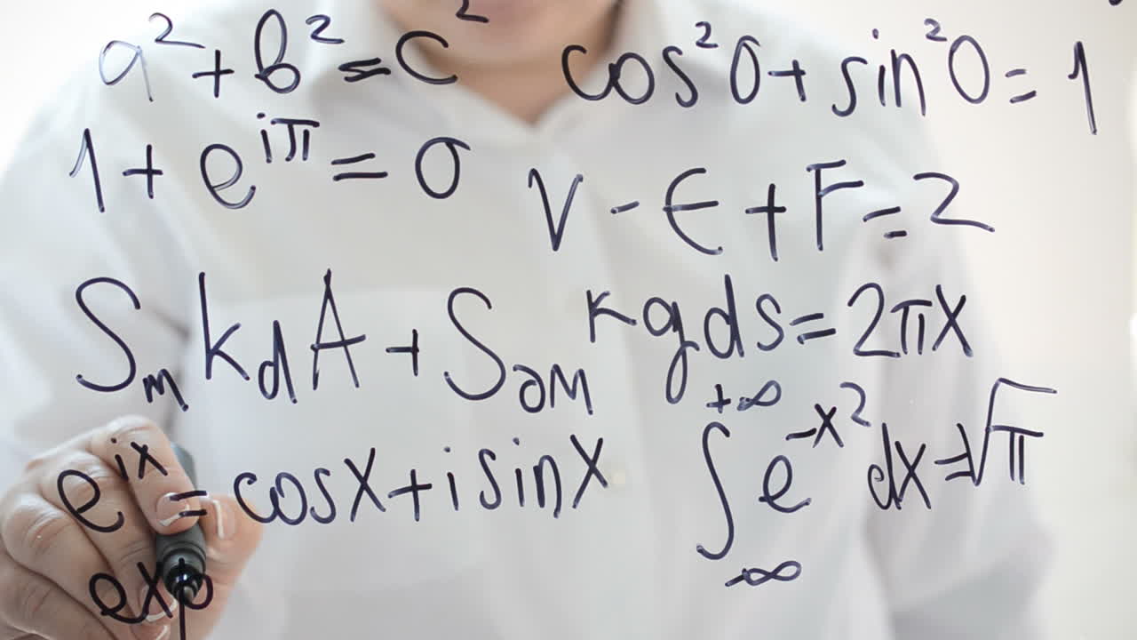 We write mathematical formulas. We draw a marker