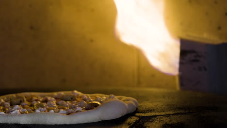 Close-Up-Of-Italian-Pizza-Baking-In-The-Oven-1