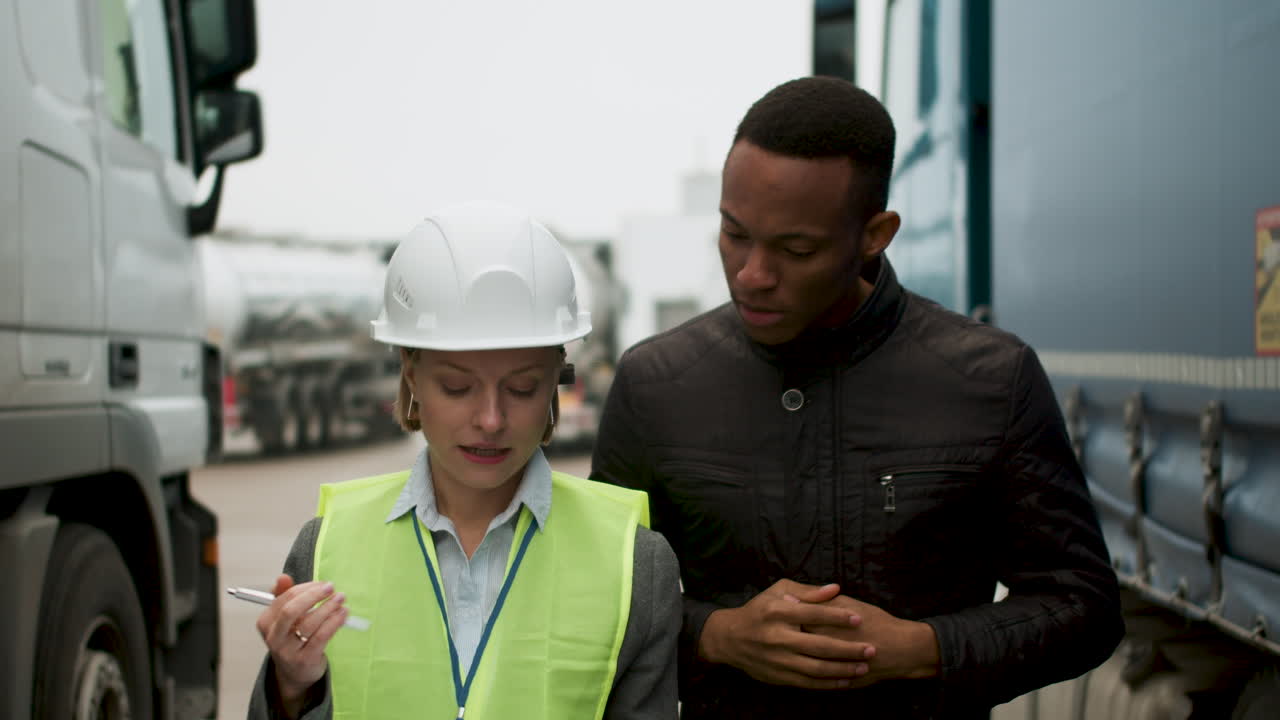 Manager and worker talking