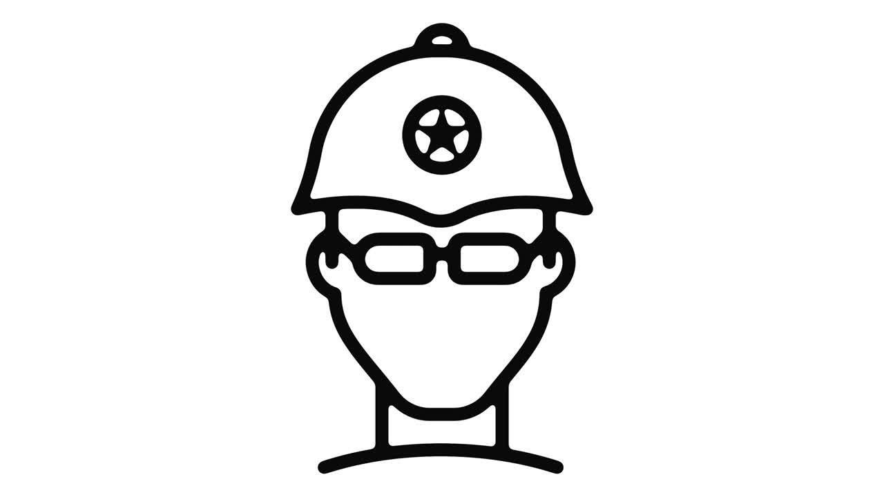 gráfico de movimiento de línea de policía