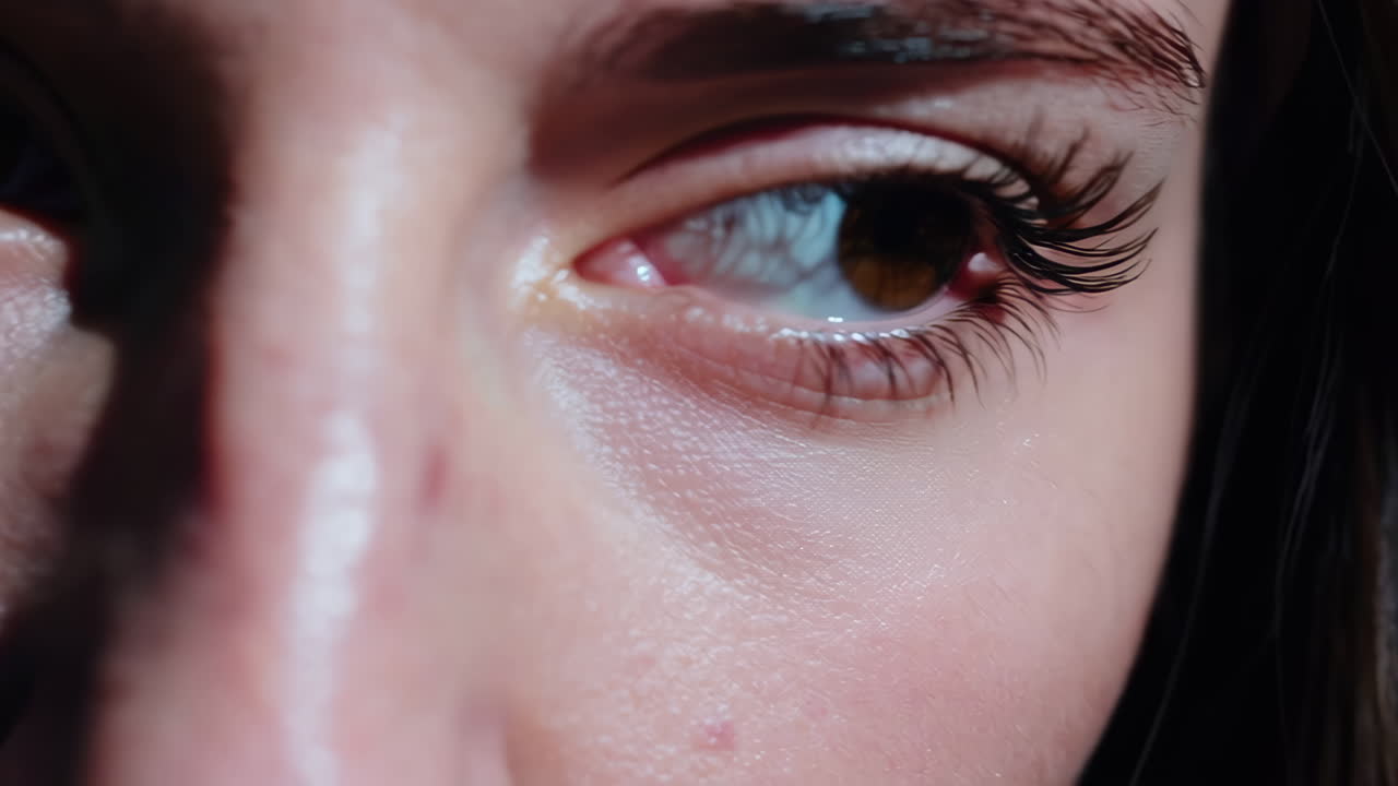 여자의 눈의 클로즈업