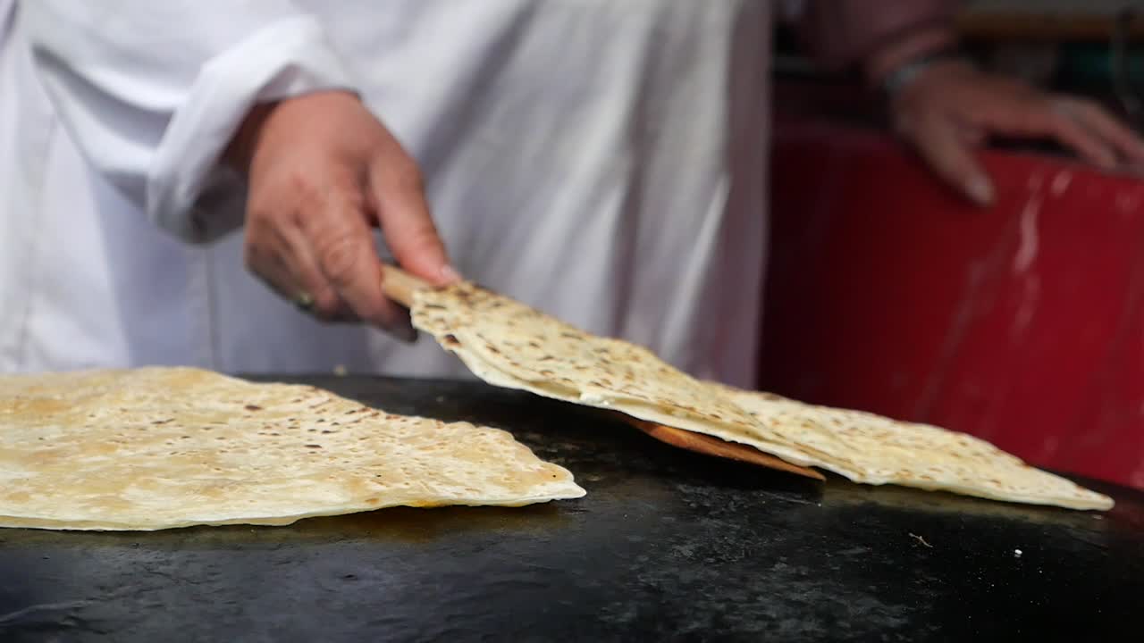 Cooking Traditional Turkish Flatbread