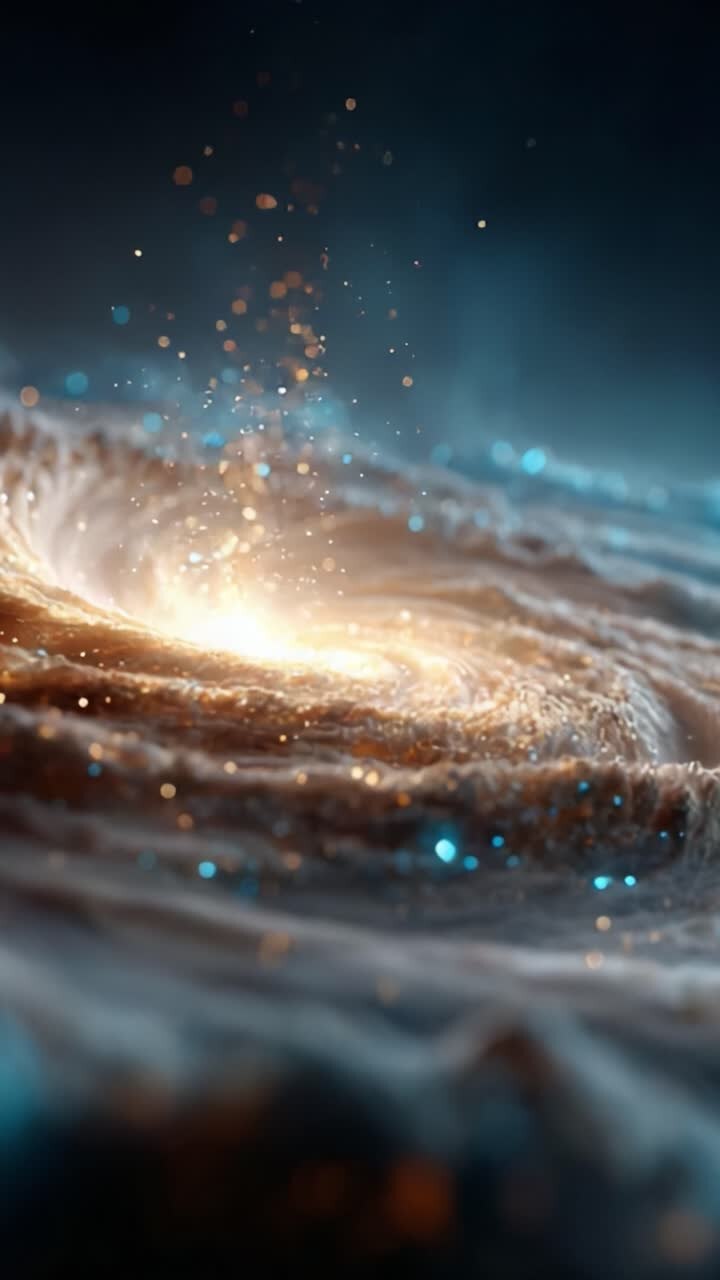 Captivating Cosmic Dance: A Stunning Close-Up of a Spiraling Galaxy Filled with Radiant Stars and Glimmering Cosmic Dust, Illuminating the Depths of Space