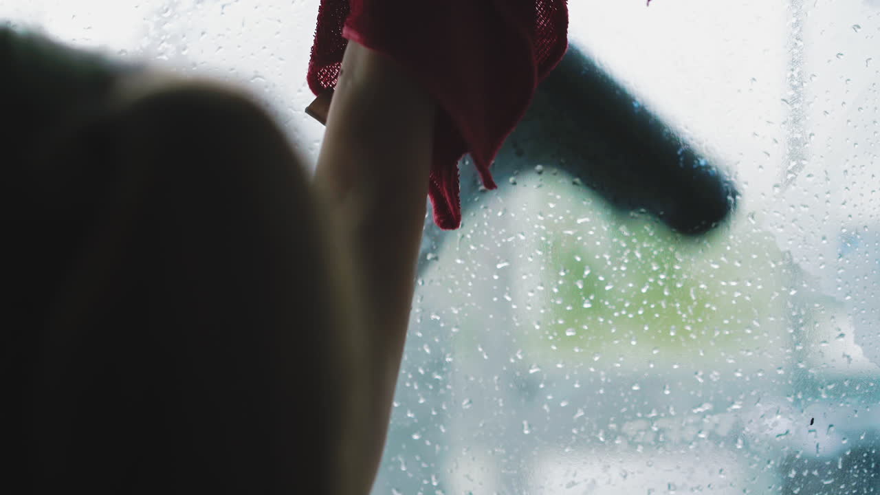 딸 은 엄마 가 천 으로 창문 을  ⁇ 는 데 도움 을 준다