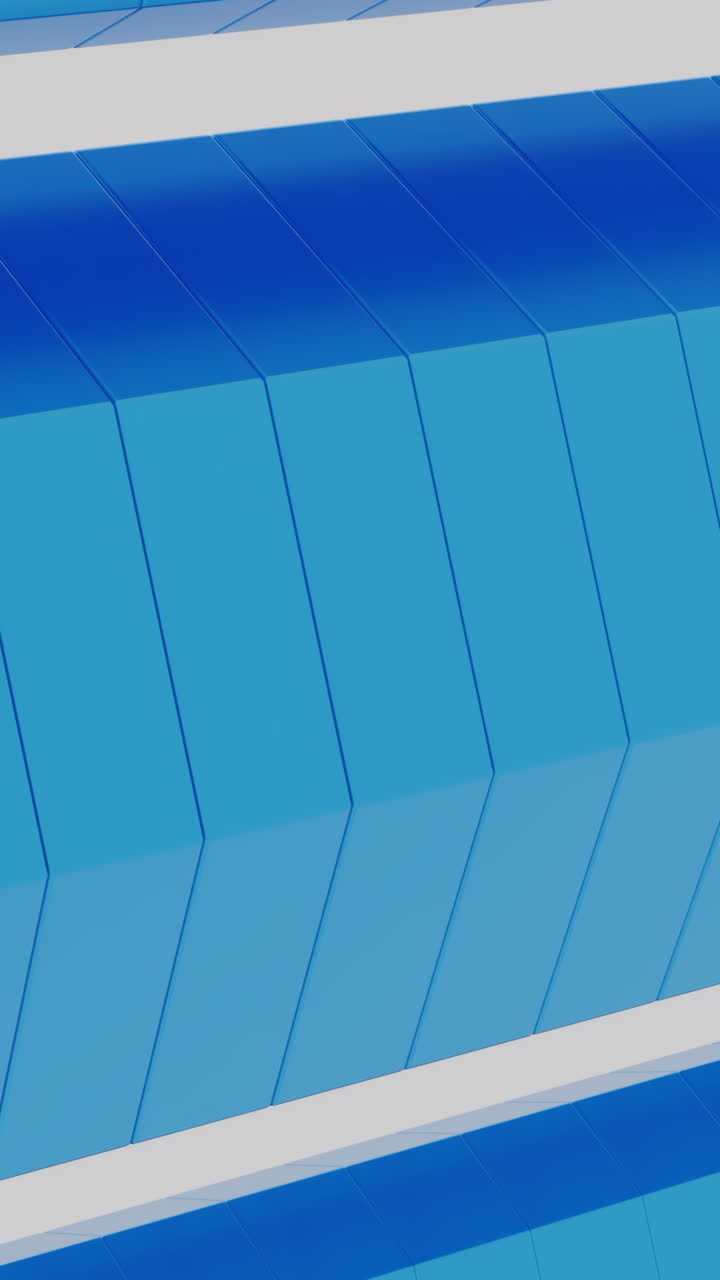 cajas geométricas azules abstractas en los estantes