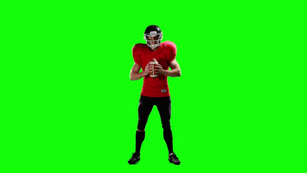 jugador de fútbol americano con la pelota