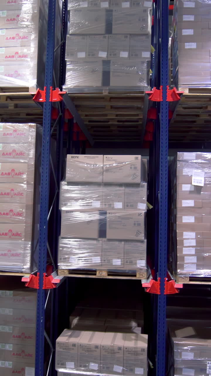 almacenamiento en almacén de productos en paletas y estanterías