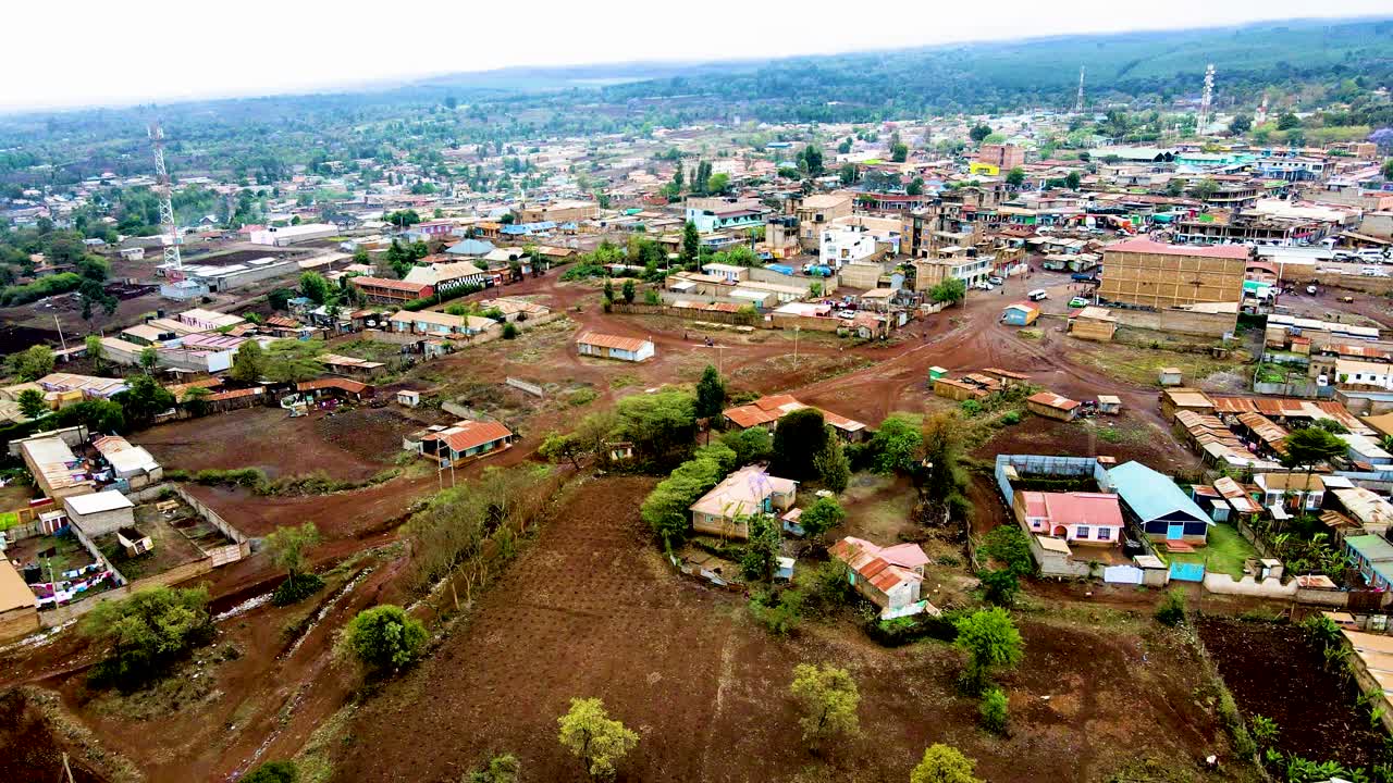 나이로비 시골 도시 풍경 케냐 도시 스카이 라인