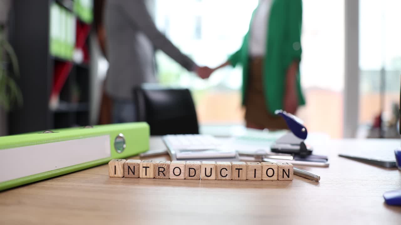Introduction handshake at business meeting