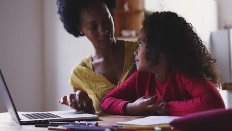 Family spending time at home together