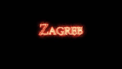 zagreb written with fire. loop