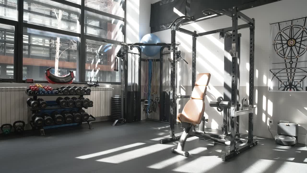 Modern Home Gym with Sunlight