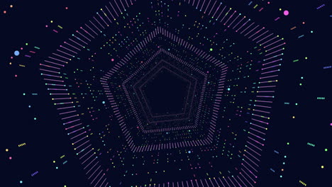 ein farbenfrohes kaleidoskop ein auffallendes abstraktes kunstwerk mit lebendigen geometrischen mustern