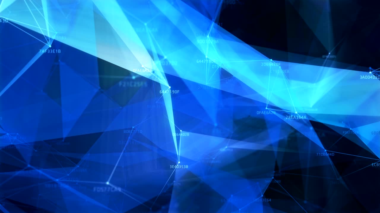 red de cadena de bloques y concepto de programación en el fondo tecnológico.