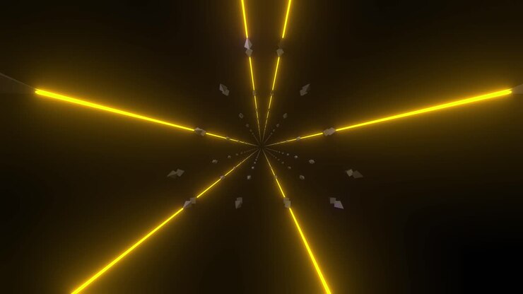 Abstract Glowing Neon Tunnel