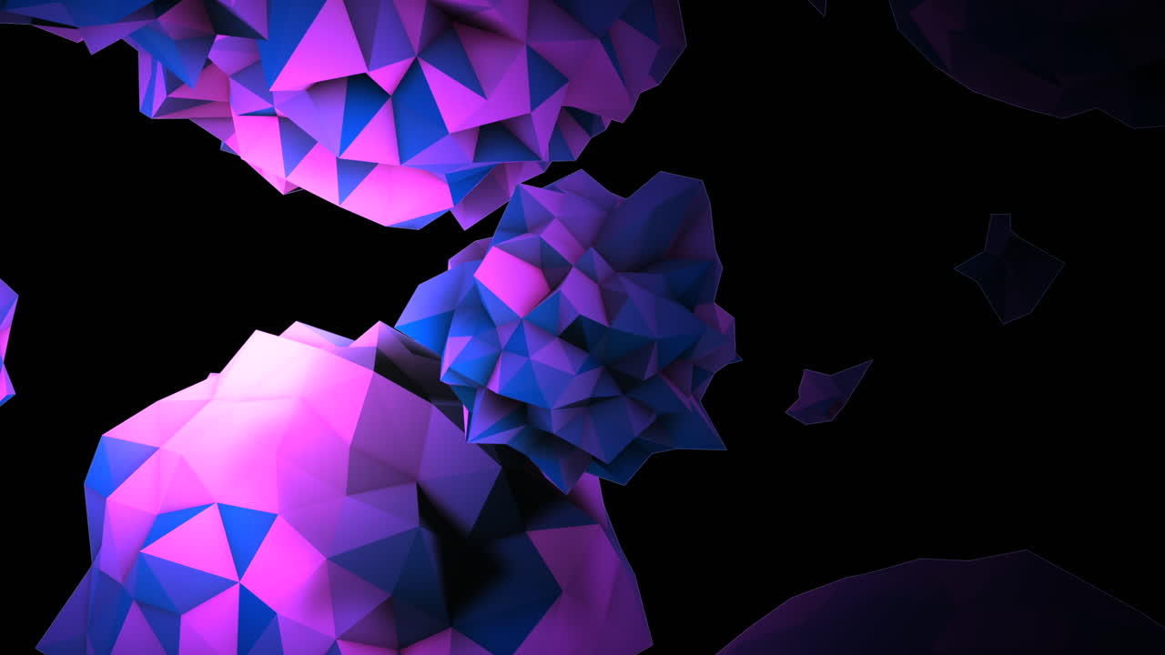 orbe líquido púrpura abstracto de animación en fondo negro cosmos