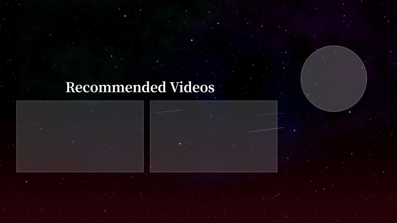 Space galaxy end card ending screen motion graphics