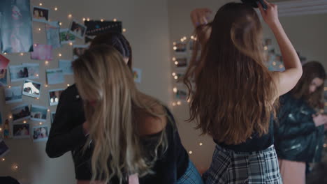 teenage-girls-getting-ready-at-home-looking-in-mirror-preparing-for-party-wearing-stylish-fashion-enjoying-hanging-out-together-on-weekend