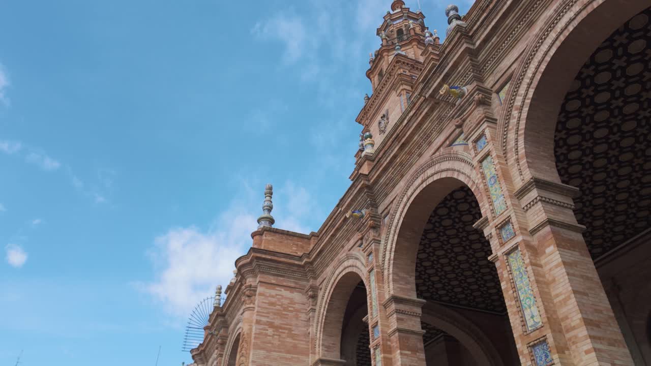 Plaza de España in Seville, Spain, showcasing the grand architecture and arches