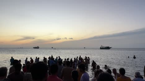 sunset ceremony at the beach
