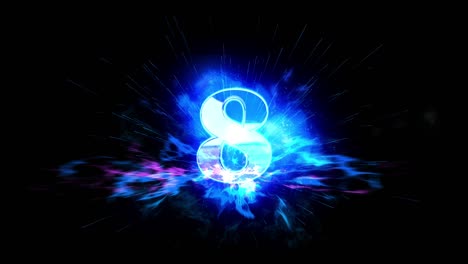 cuenta regresiva de 10 segundos de apertura de la animación de introducción
