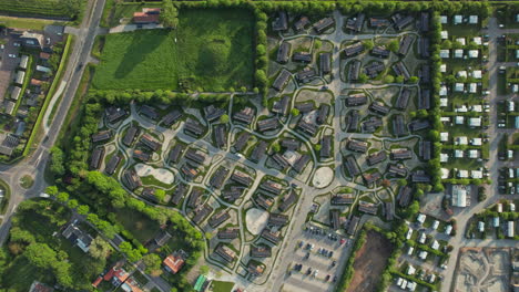 overhead view of holiday park accommodations at roompot beach resort brouwersdam, scharendijke, netherlands