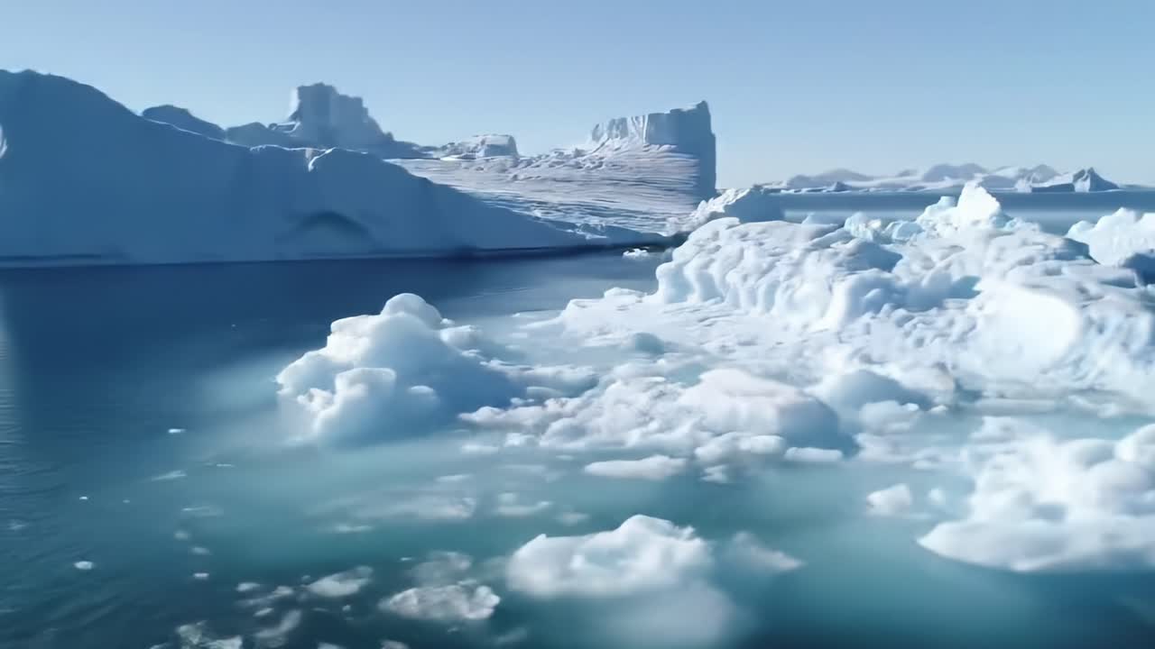 Breathtaking Aerial Views of Expansive Glacial Landscapes Surrounded by Serene Waters, Showcasing Ice Formations and Natural Wonders in their Majestic Splendor