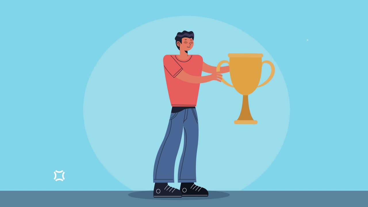 young man working character animation