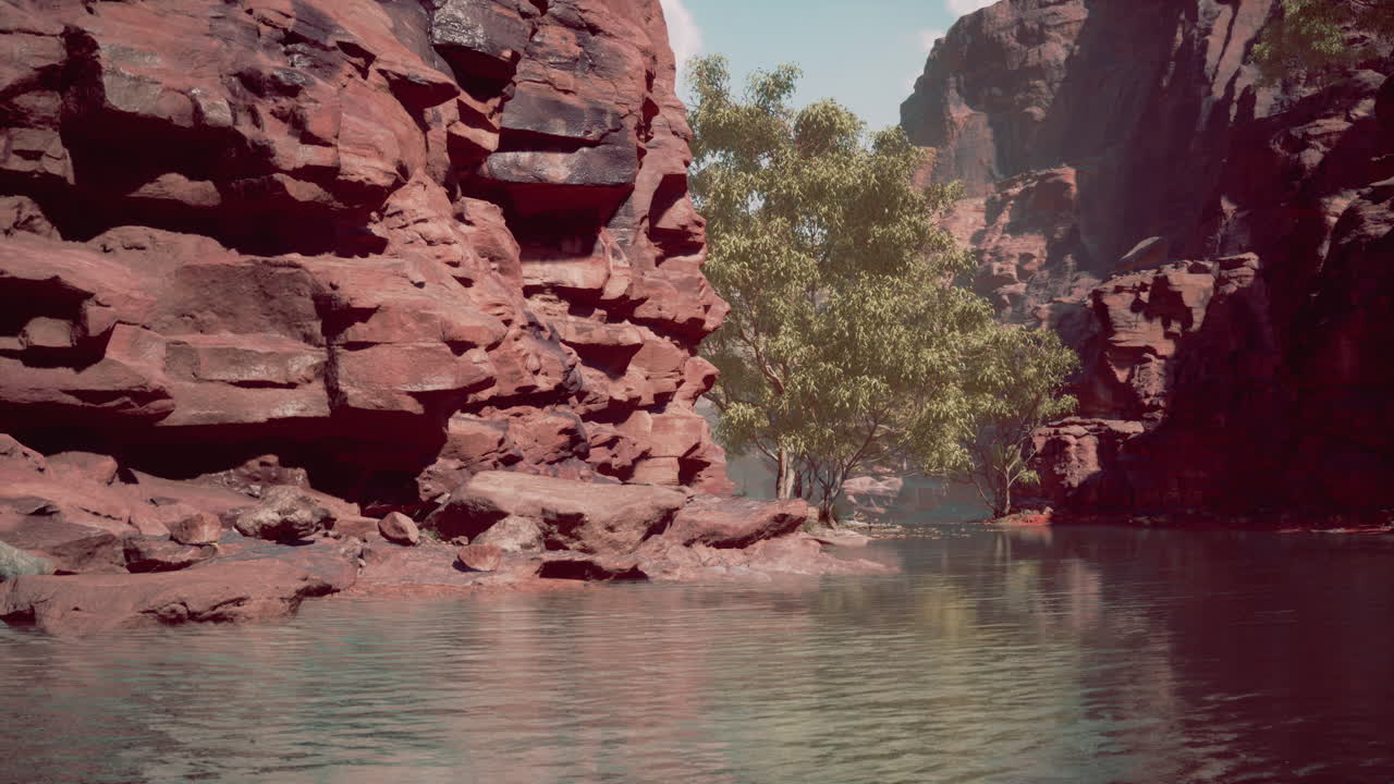 río de montaña y coloridas montañas de colorado