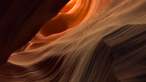 dramatic shot of antelope canyon inner walls