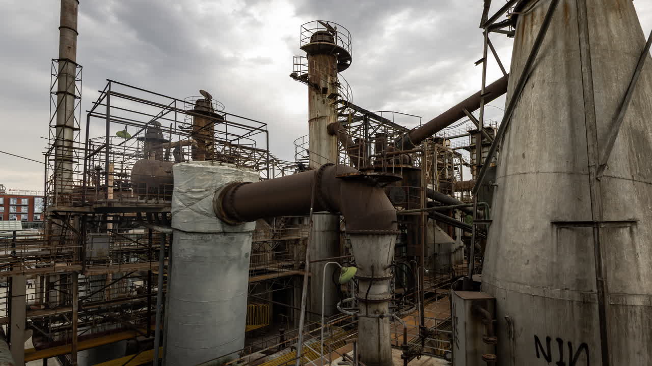 Timelapse of the Beijing city skyline from a high vantage point in vertical
