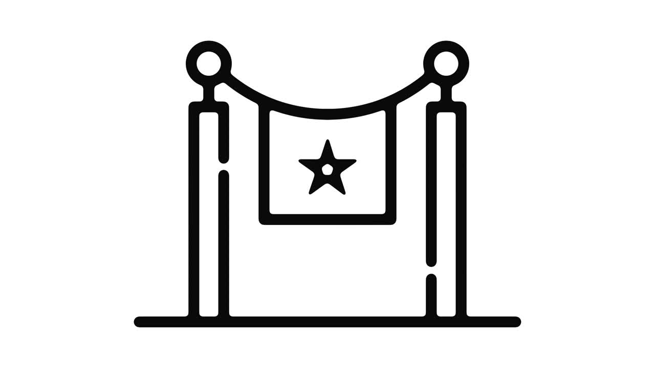 церемониальная линия движущейся графики