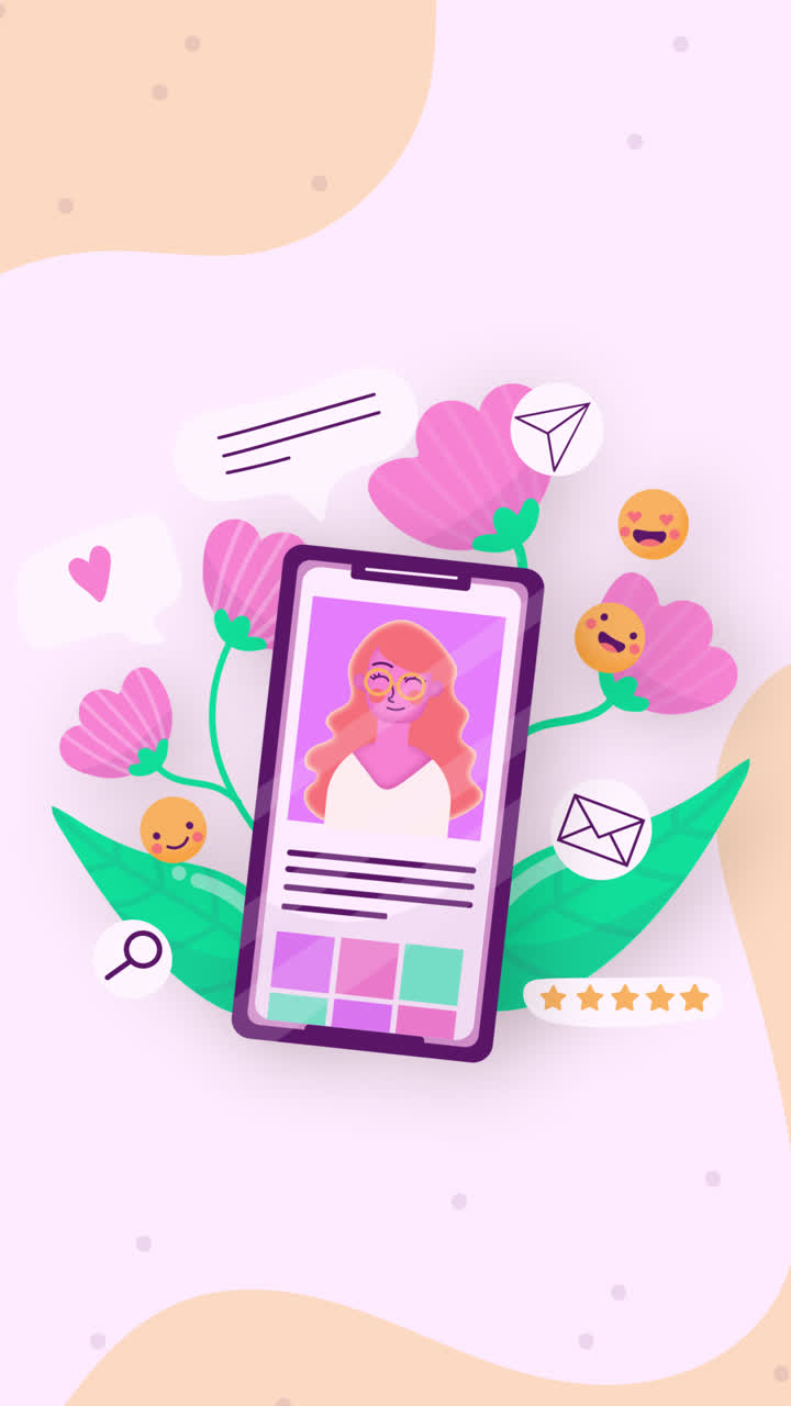 perfil de las redes sociales en el teléfono inteligente