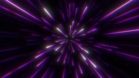 rayos radiales. túnel de luz de rayo láser de neón brillante