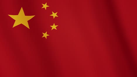 animación de la bandera china agitando. pantalla completa. símbolo del país