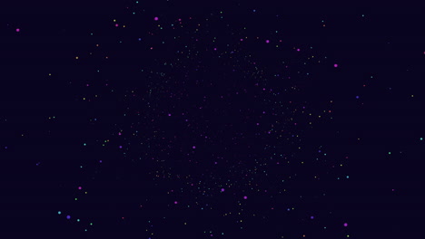 star field with neon led light in dark galaxy