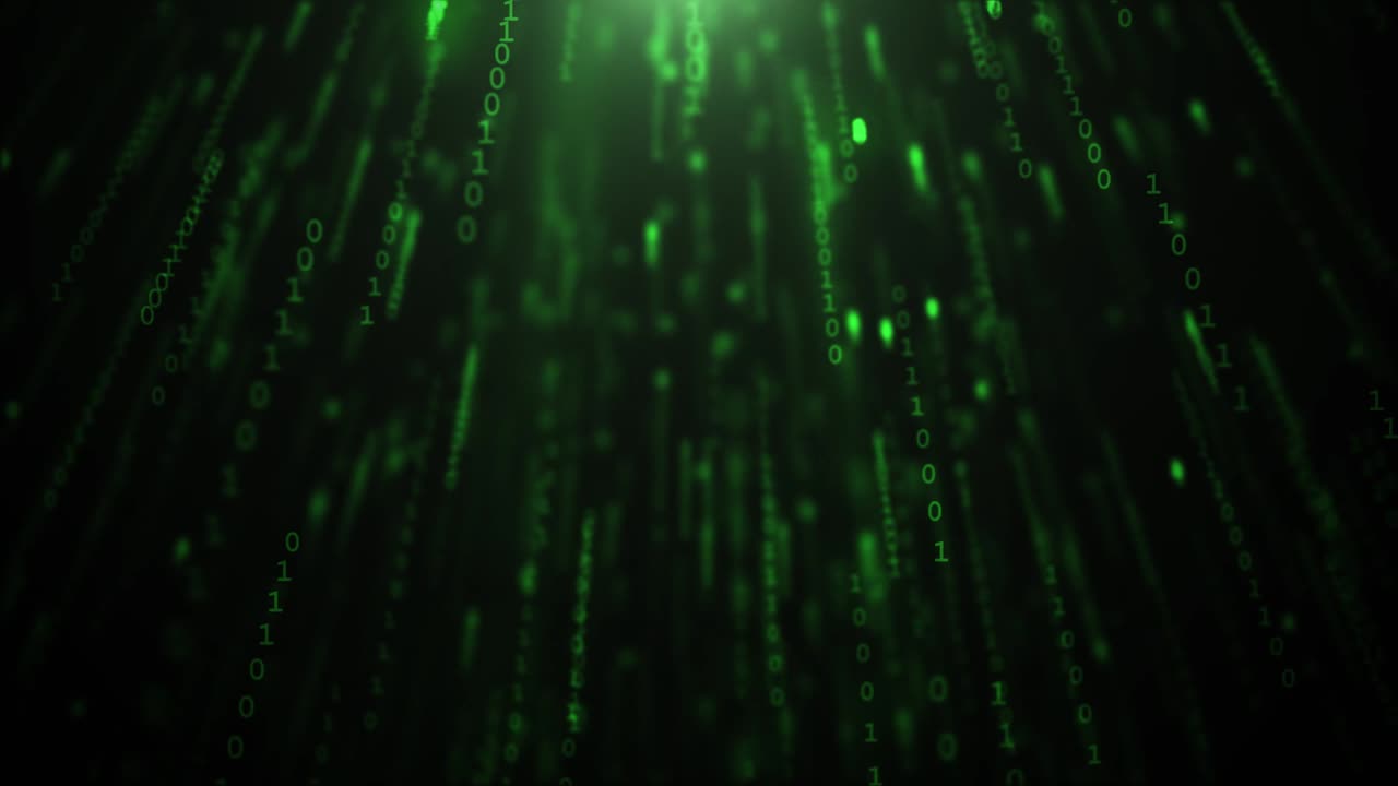 Binary Code Innovation Technology Animation - 4K Loopable