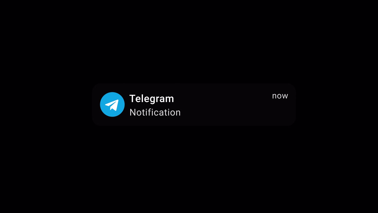 Telegram Notification Dark Mode Animation