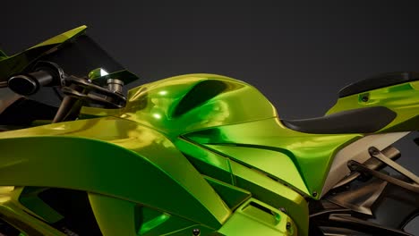 moto sport bike in dark studio with bright lights