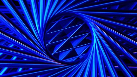 líneas azules abstractas que brillan en la oscuridad